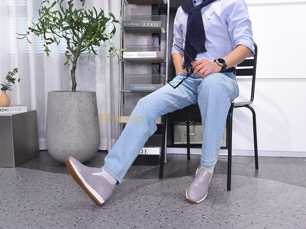 Giày cao 8cm cho nam da bò cao cấp