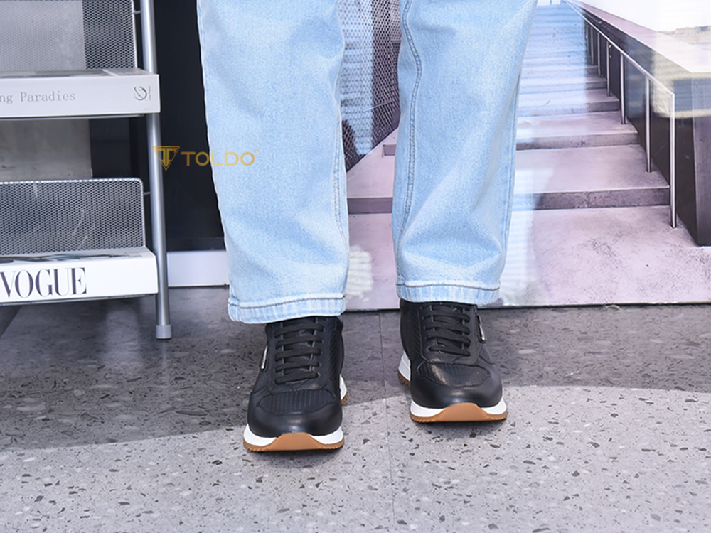 Giày cao nam 8cm cao cấp da thật