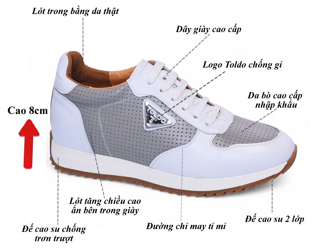 Giày nam cao 8cm da thật cao cấp