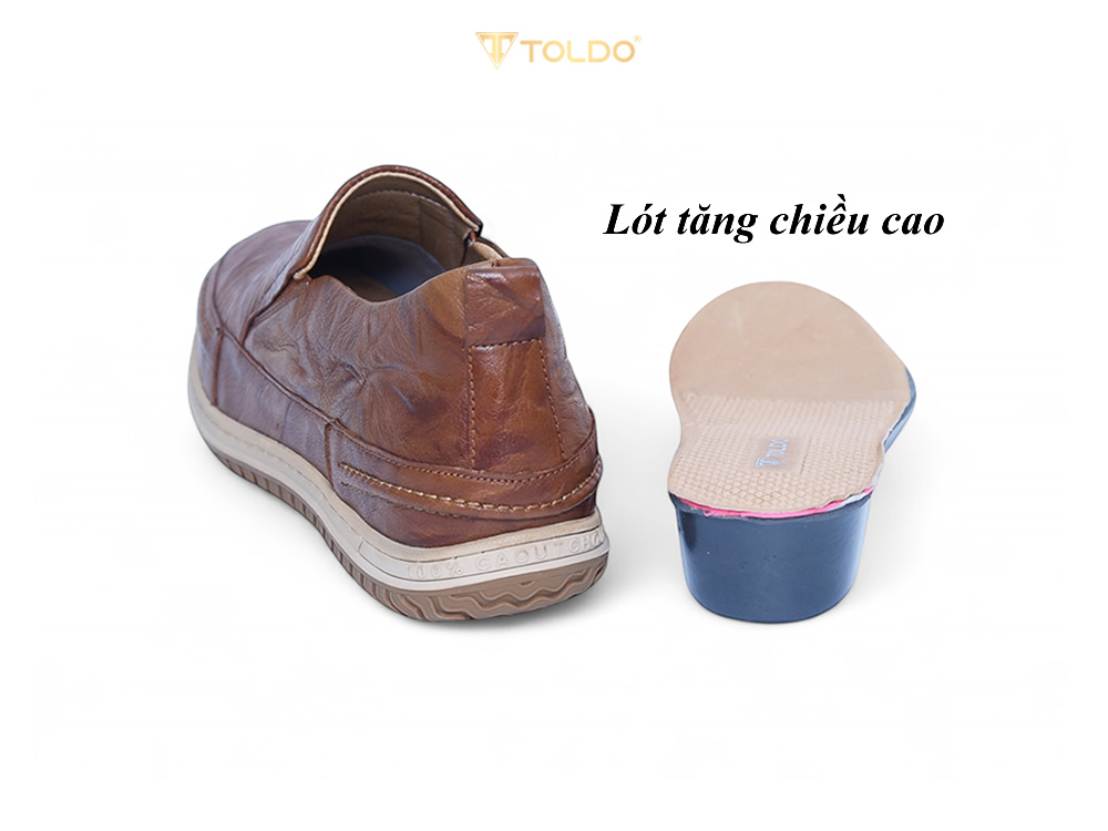 Giày nam tăng 7cm chiều cao da bò thật
