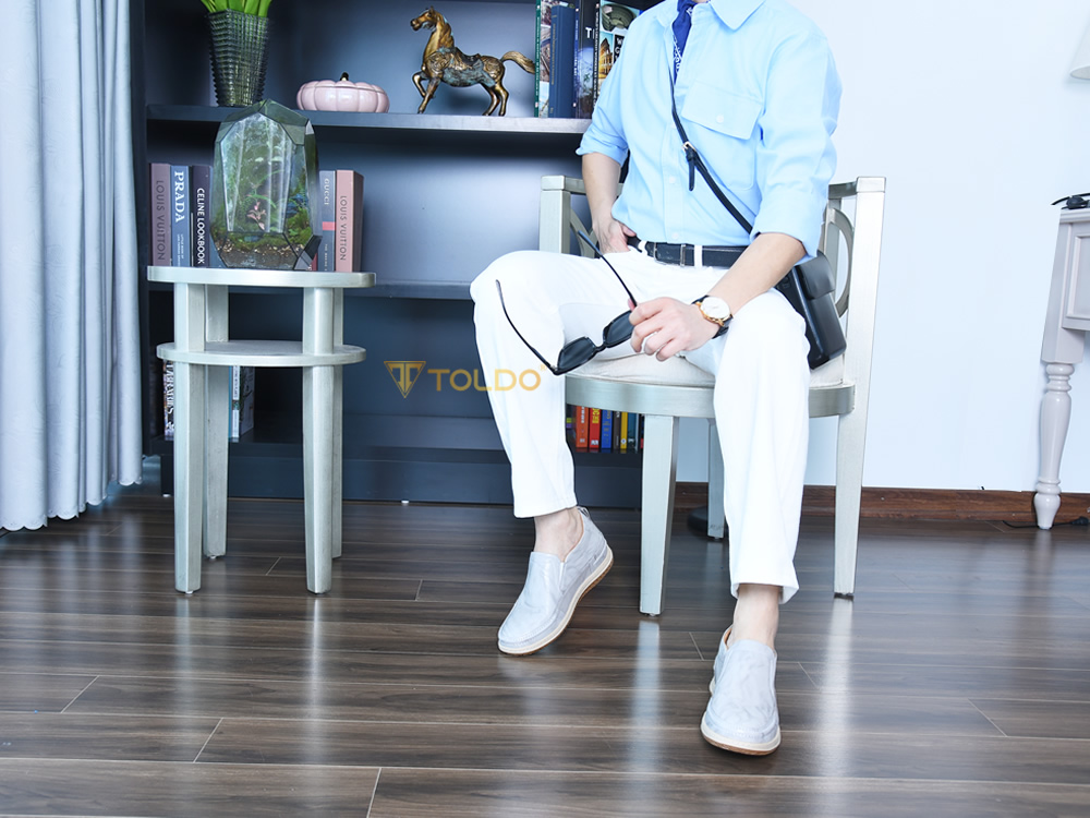 Giày thể thao cao 7cm da thật