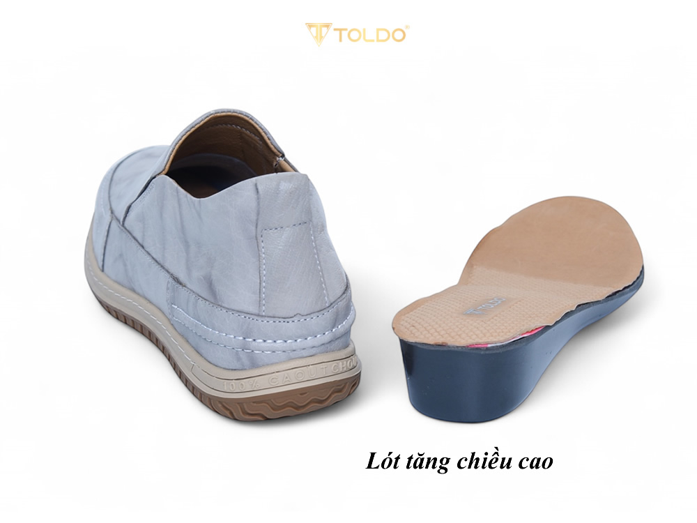 Giày thể thao cao 7cm da thật