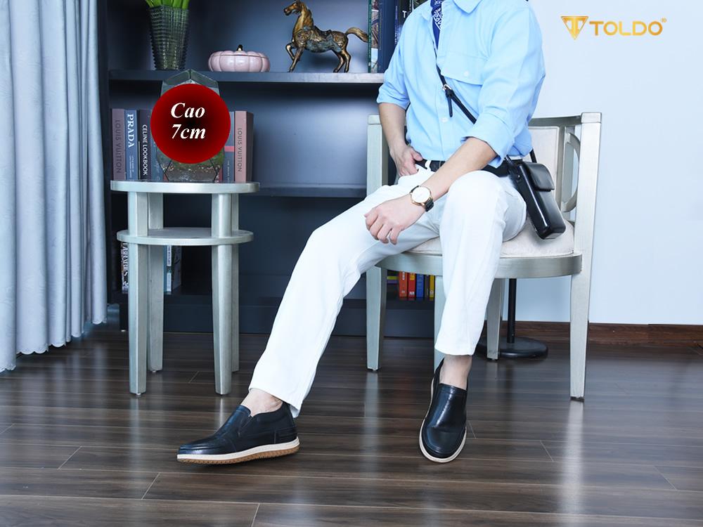 Giày tăng chiều cao 7cm đế khâu