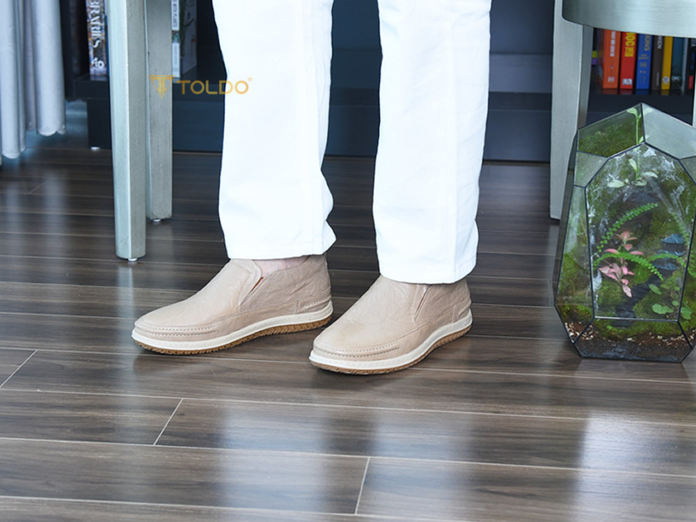 Giày cao 7cm cho nam da thật đế khâu