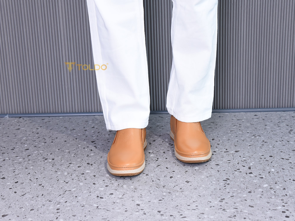 Giày cao nam 7cm đế khâu da mềm