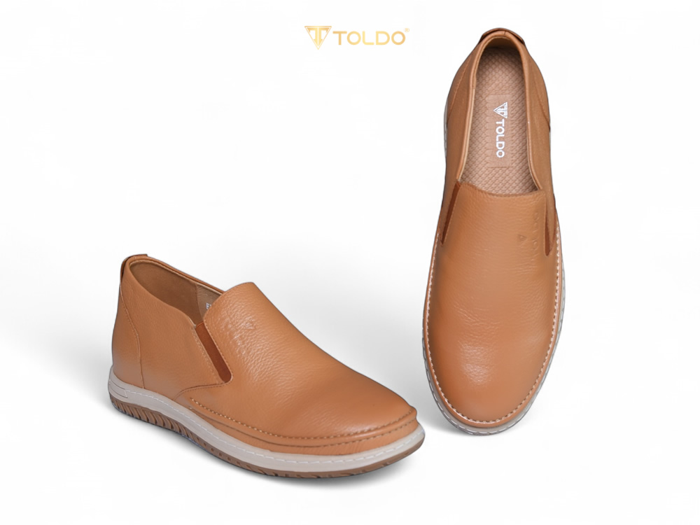 Giày cao nam 7cm đế khâu da mềm