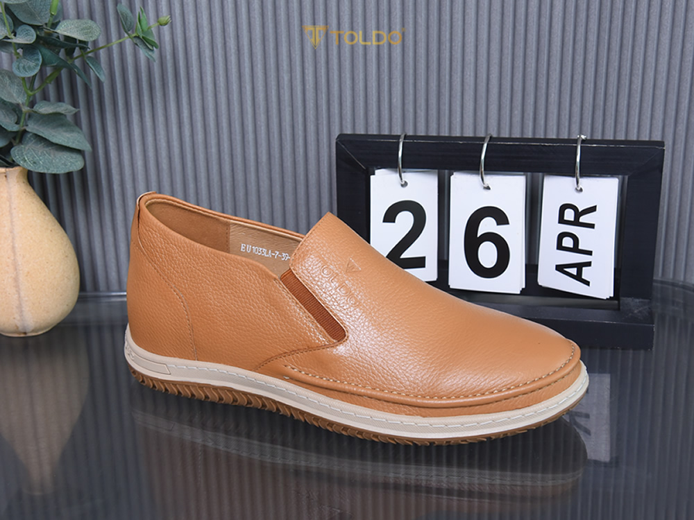 Giày cao nam 7cm đế khâu da mềm