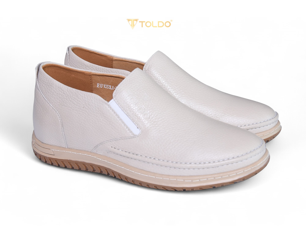 Giày cao 7cm da sần mềm đế khâu