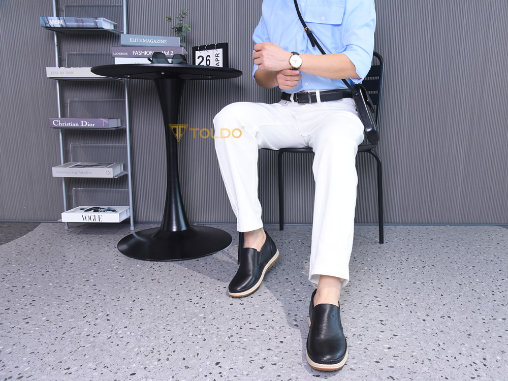 Giày cao 7cm da sần mềm nhẹ