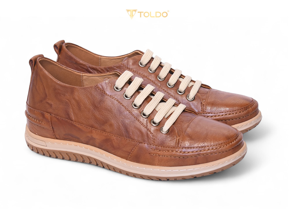 Giày cao 7cm thể thao da thật đế khâu