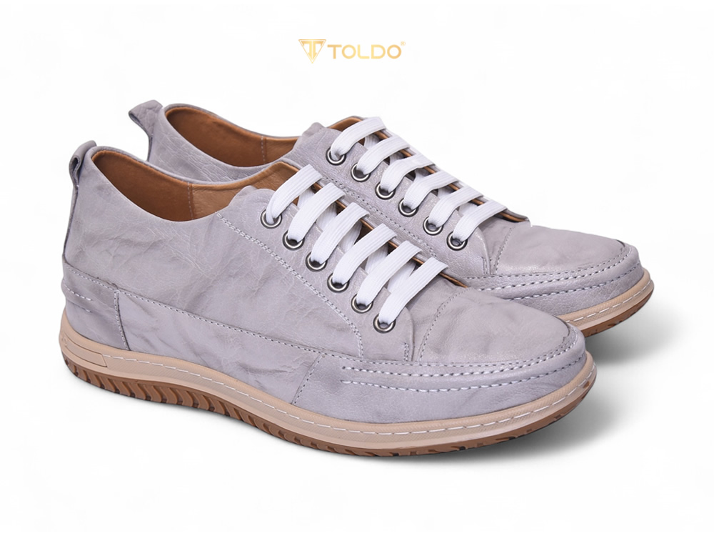 Giày cao 7cm đế khâu thể thao da thật