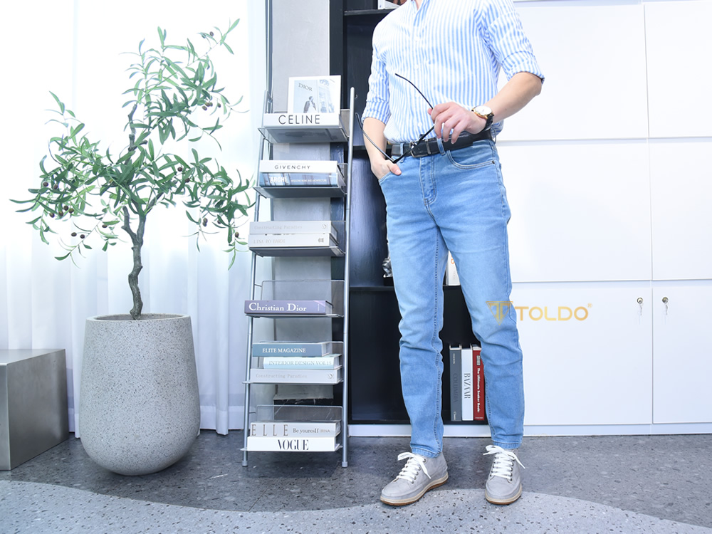 Giày cao 7cm đế khâu thể thao da thật