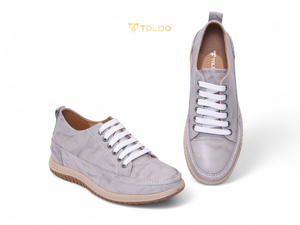 Giày cao 7cm đế khâu thể thao da thật