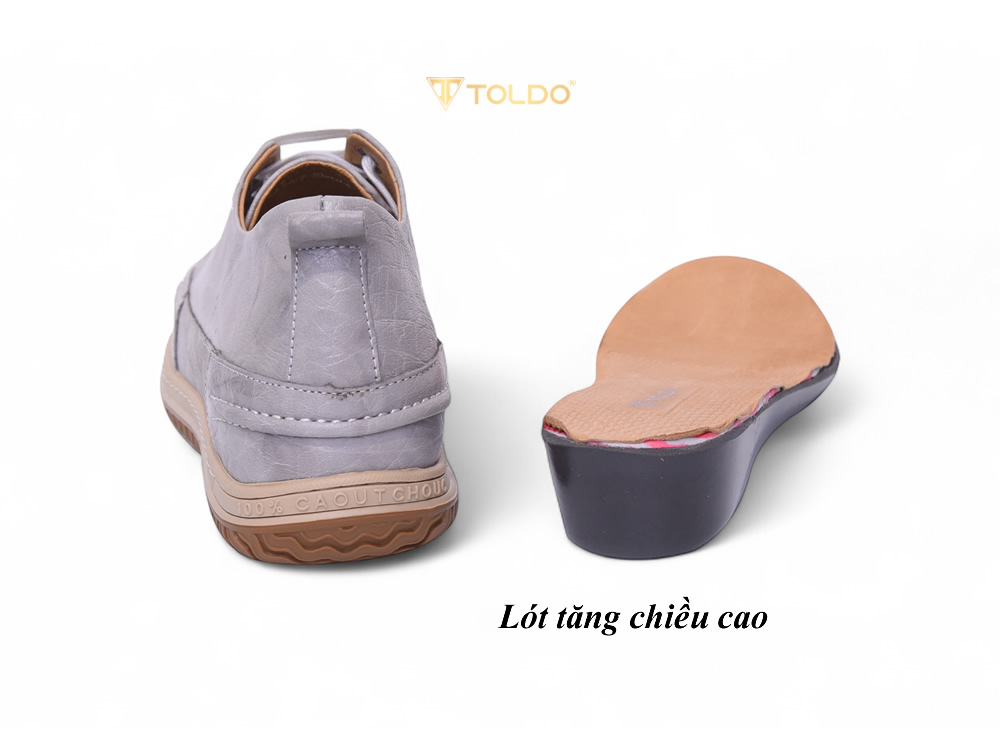 Giày cao 7cm đế khâu thể thao da thật
