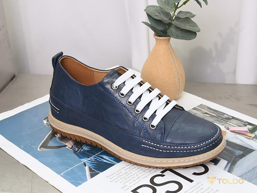 Giày cao 7cm màu xanh da mềm nhẹ 