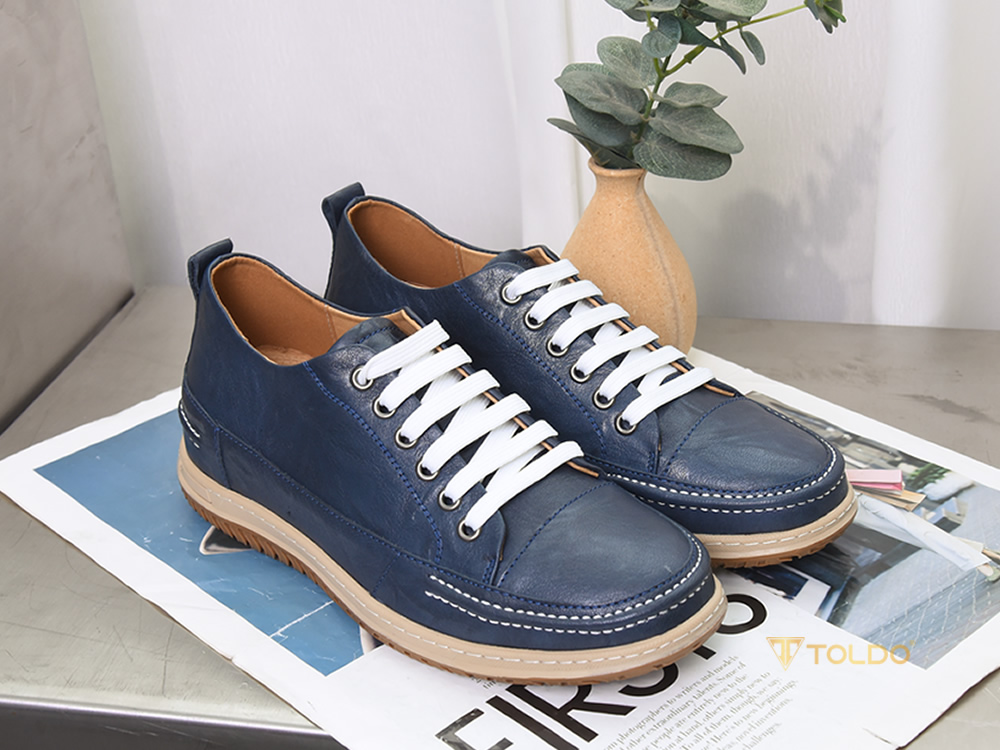 Giày cao 7cm màu xanh da mềm nhẹ 