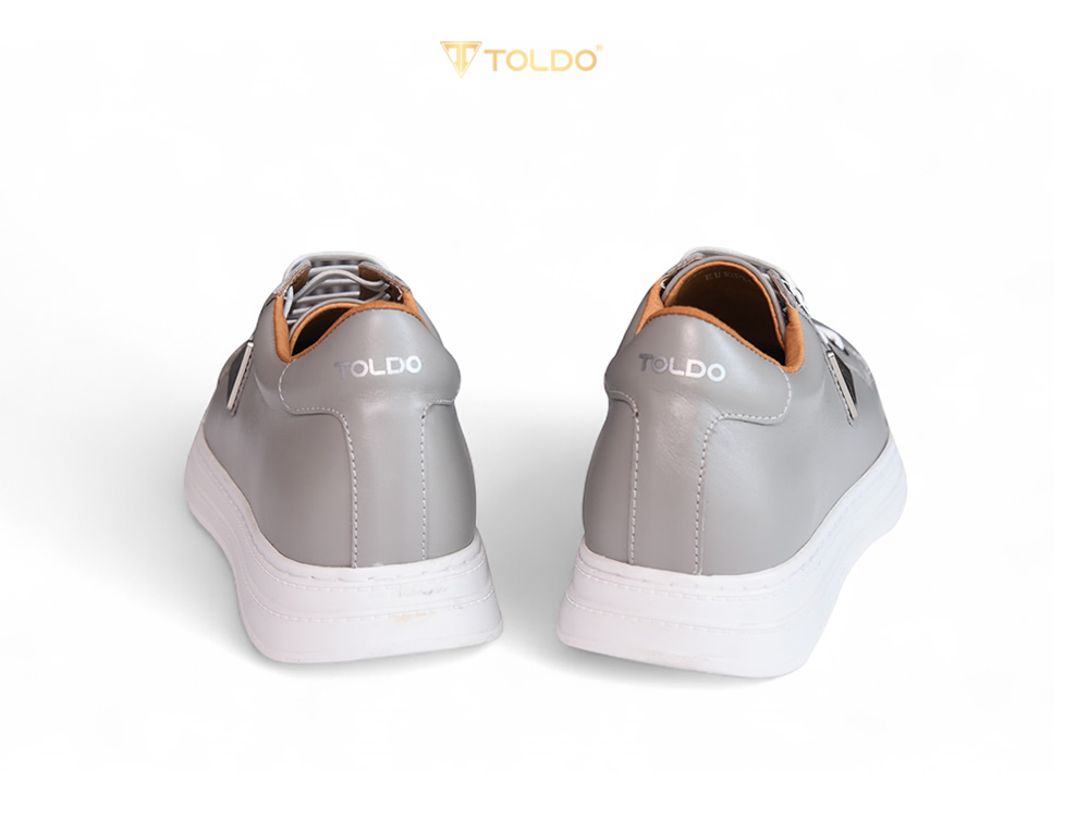 Giày thể thao cao 8cm da thật đế khâu