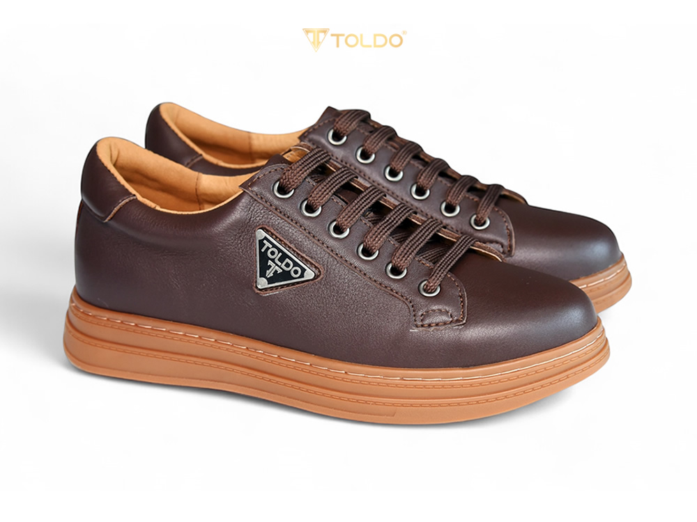Giày cao 8cm thể thao nam da mềm
