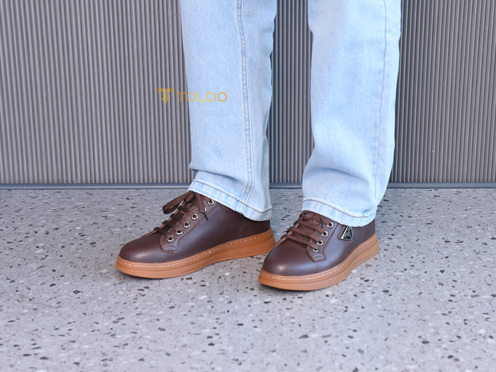 Giày cao 8cm thể thao nam da mềm