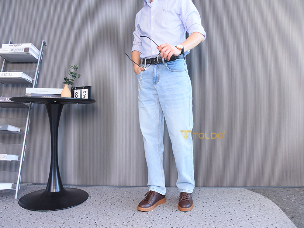 Giày cao 8cm thể thao nam da mềm