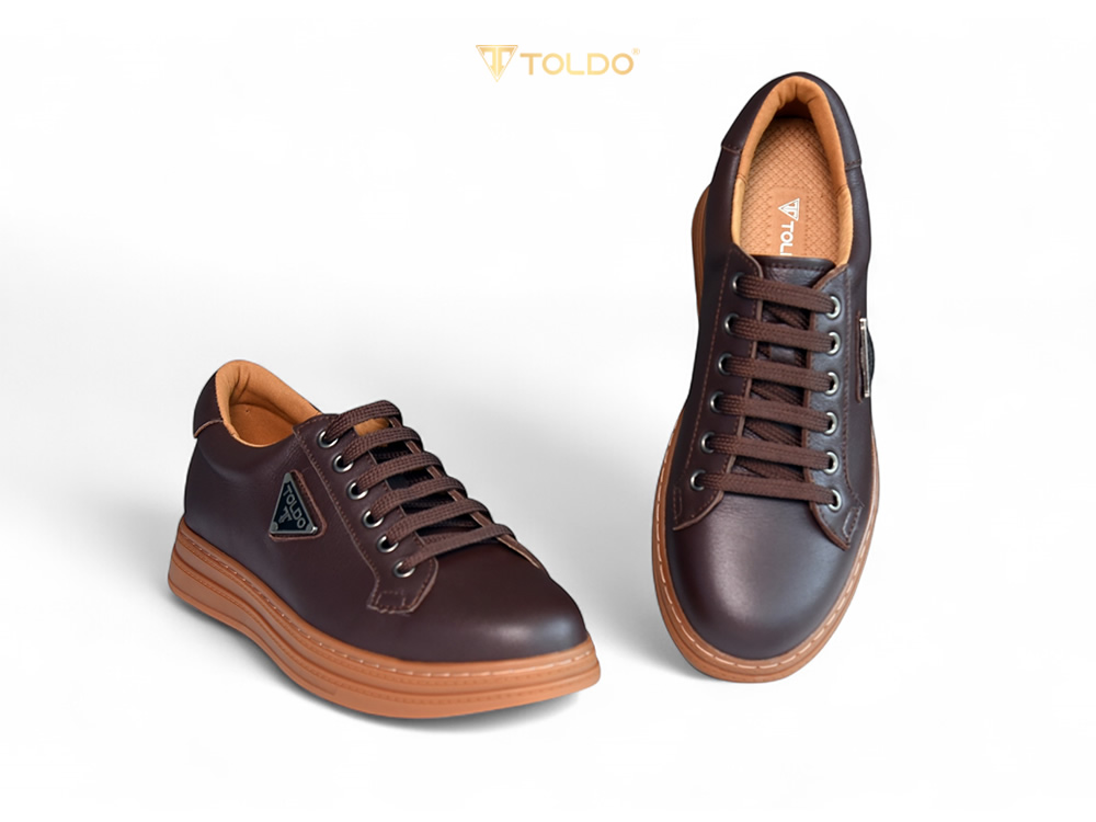 Giày cao 8cm thể thao nam da mềm