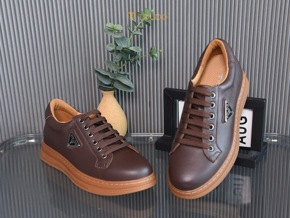 Giày cao 8cm thể thao nam da mềm