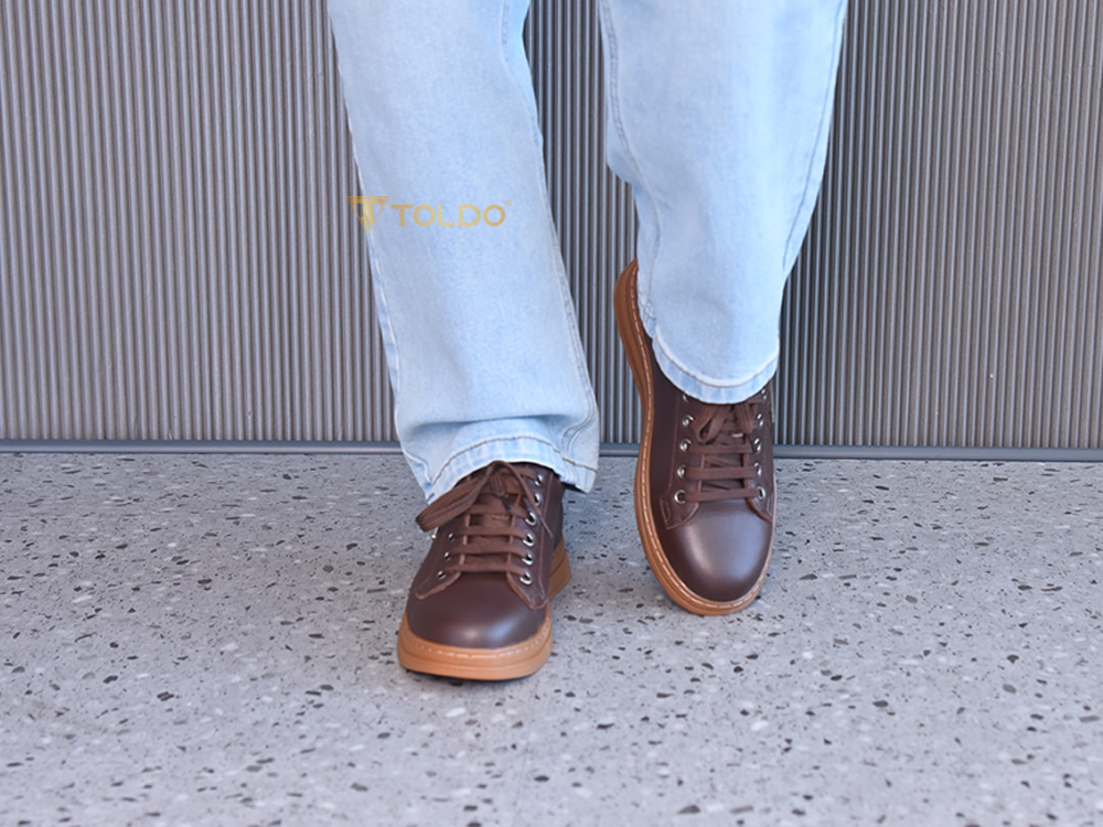 Giày cao 8cm thể thao nam da mềm