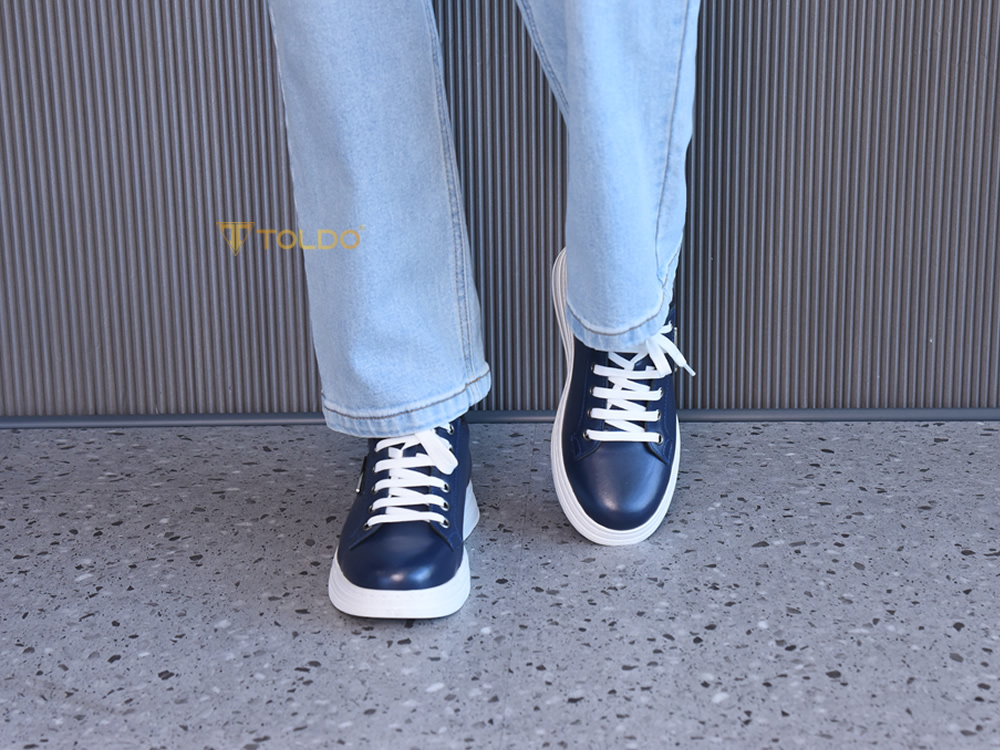 Giày thể thao cao 8cm màu xanh