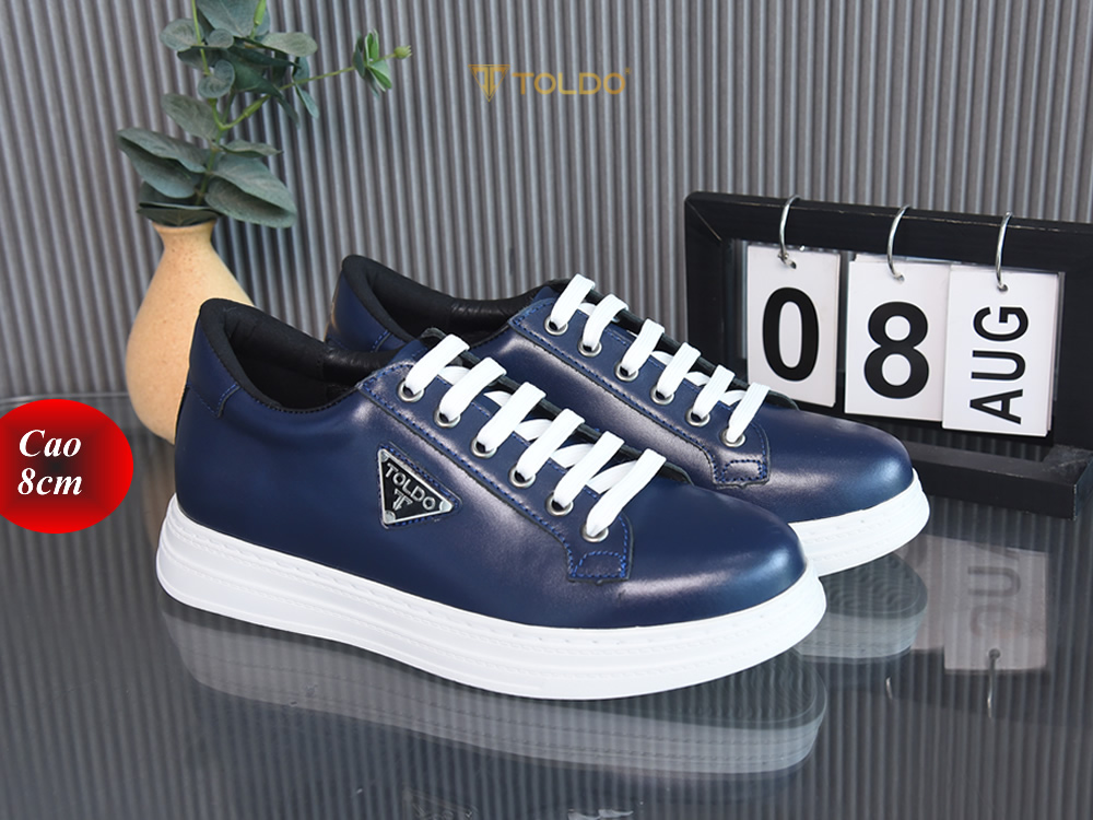 Giày thể thao cao 8cm màu xanh