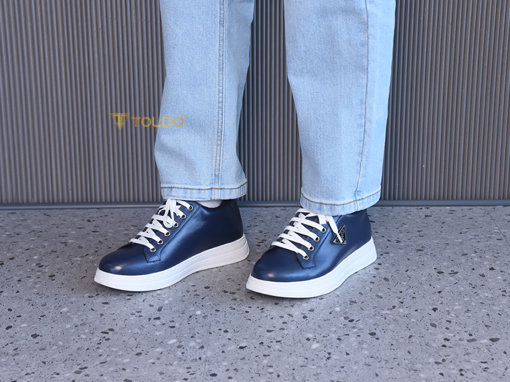 Giày thể thao cao 8cm màu xanh