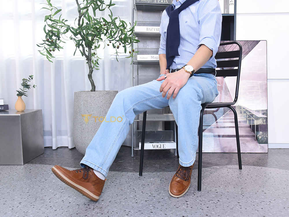 Giày thể thao tăng 7cm đế khâu