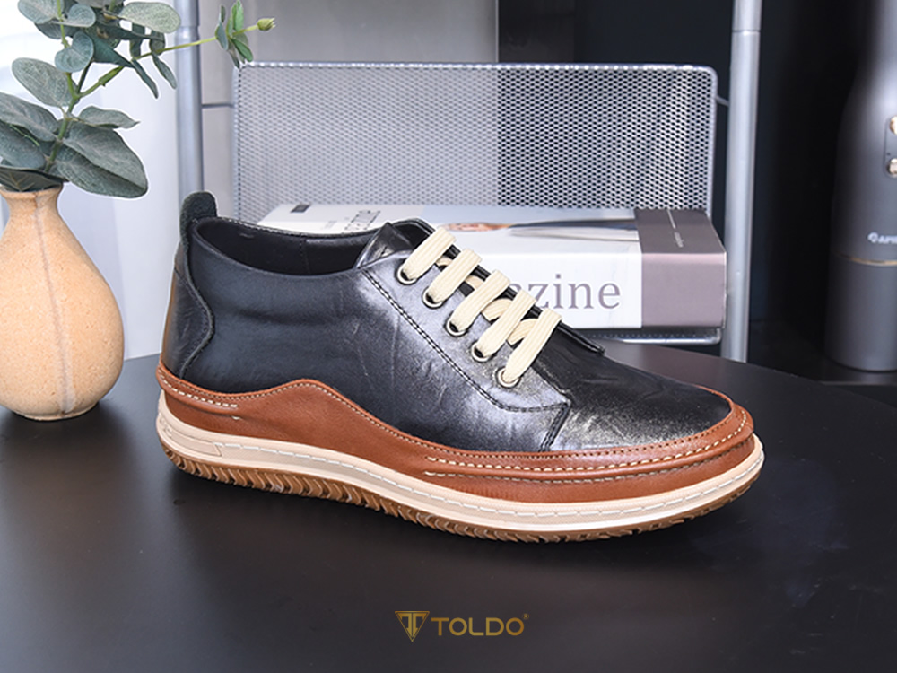 Giày nam tăng 7cm da thật đế khâu