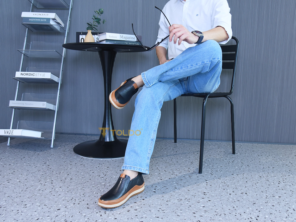Giày nam tăng 7cm chiều cao da thật