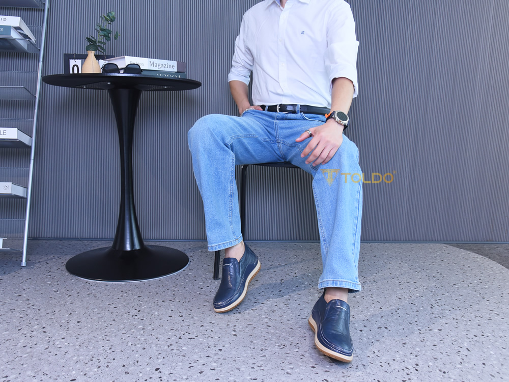 Giày cho nam tăng 7cm đế khâu