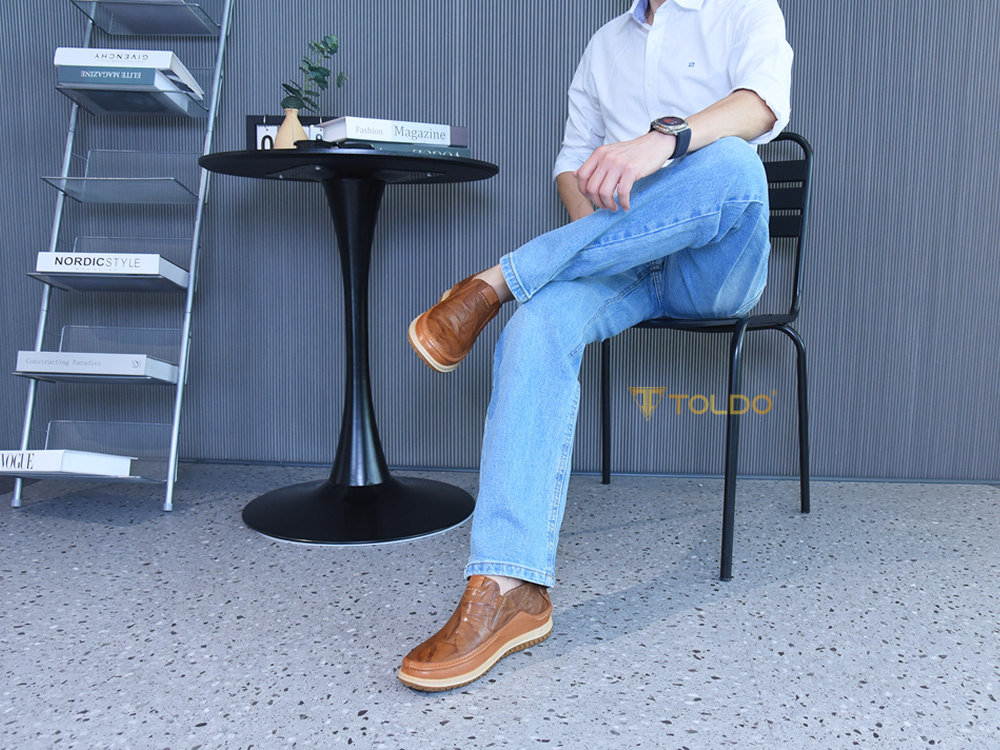 Giày cho nam cao 7cm đế khâu