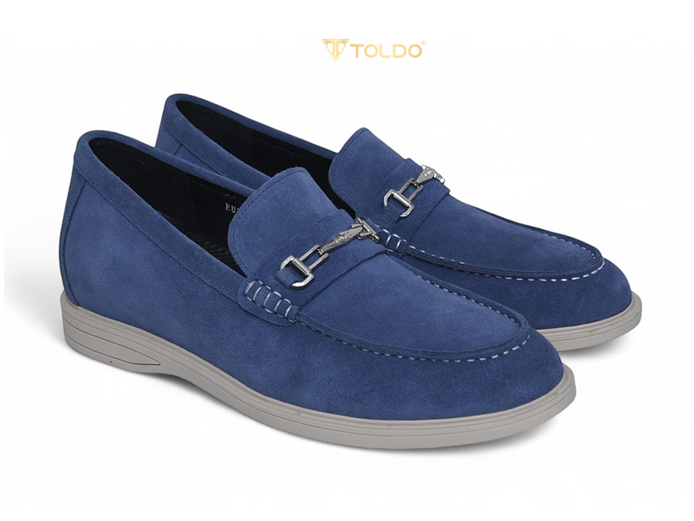 Giày cao nam 6cm màu xanh navy