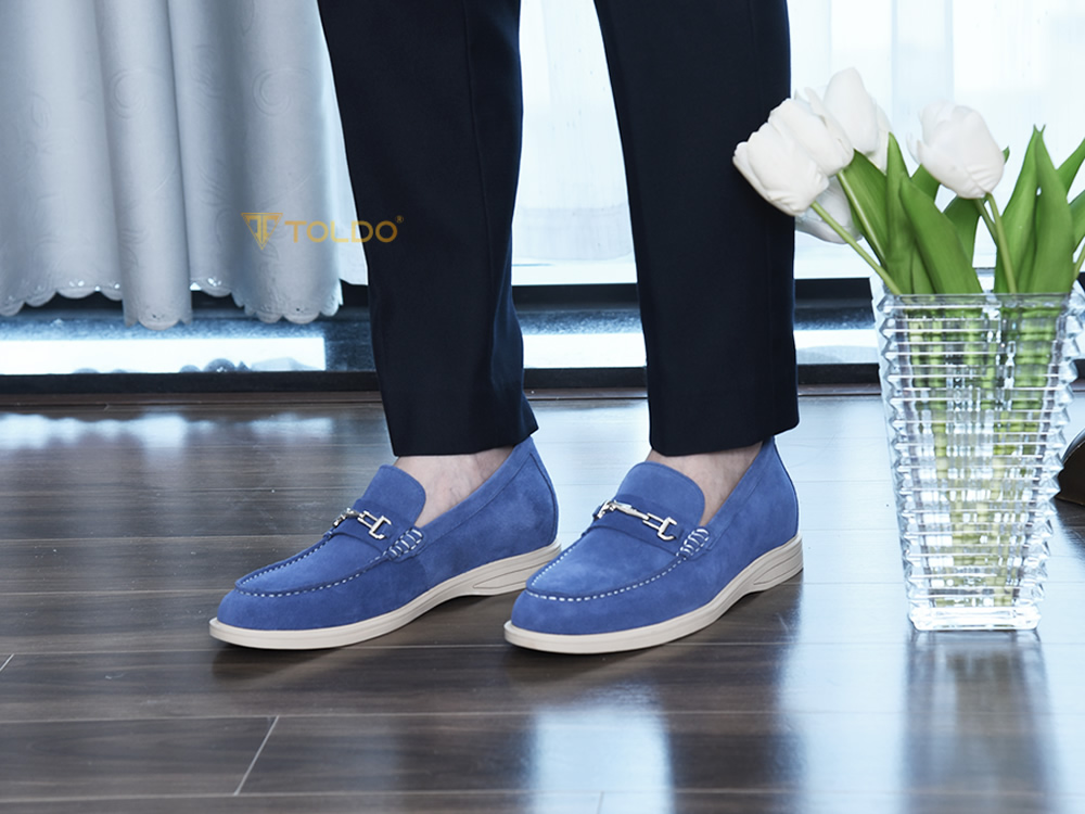 Giày cao nam 6cm màu xanh navy