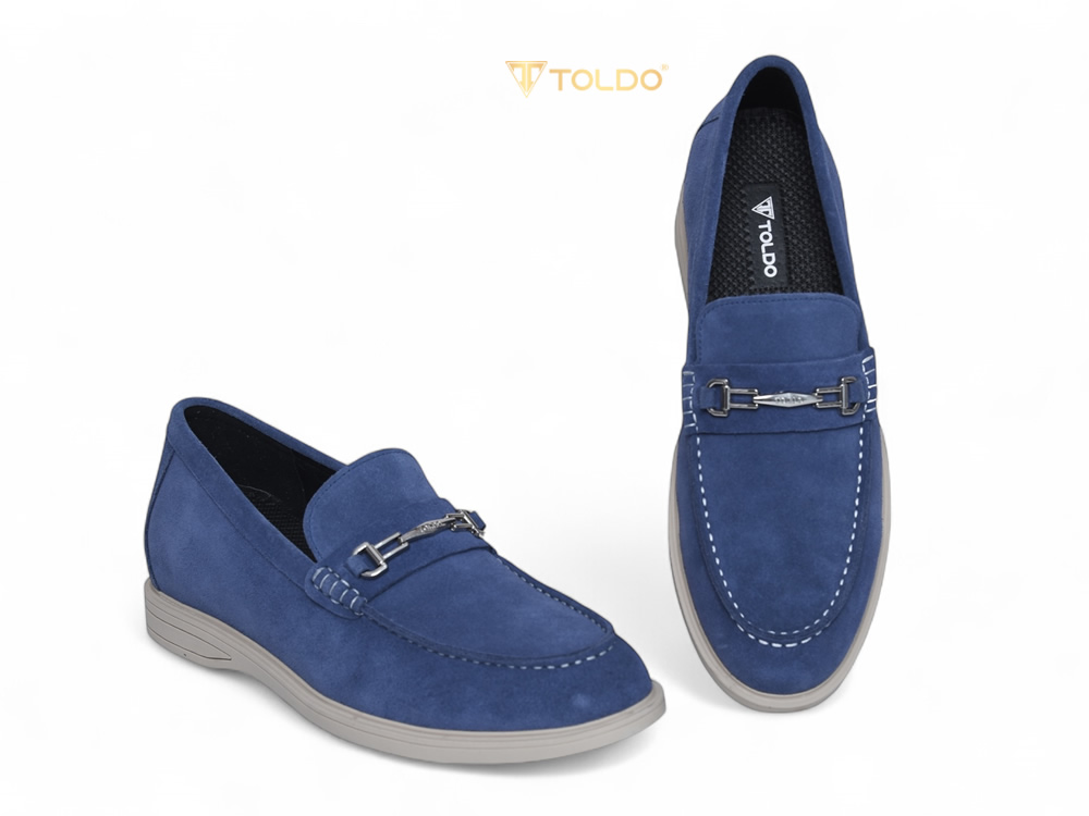 Giày cao nam 6cm màu xanh navy