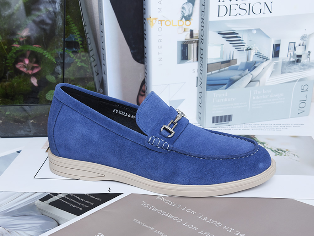 Giày cao nam 6cm màu xanh navy