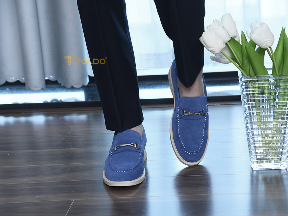 Giày cao nam 6cm màu xanh navy