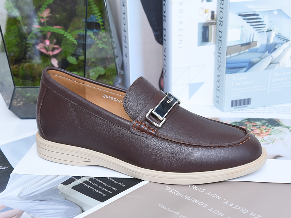 Giày cao 6cm da mềm màu nâu nhẹ
