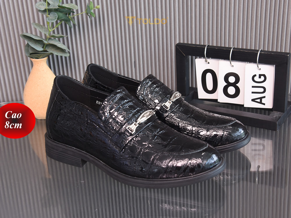 Giày cao 8cm vân cá sấu cao cấp