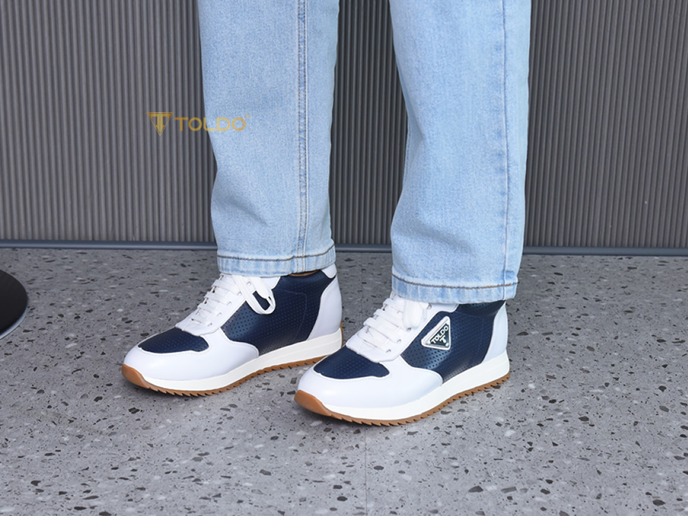 Giày tăng 8cm thể thao da thật