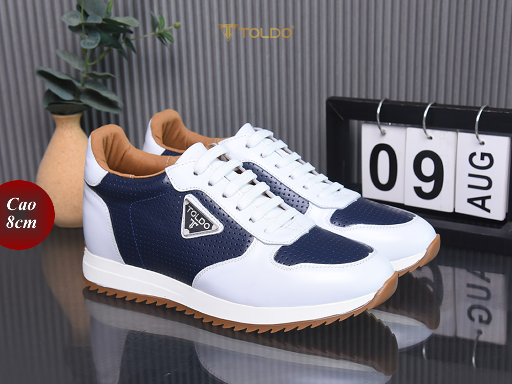 Giày tăng 8cm thể thao da thật