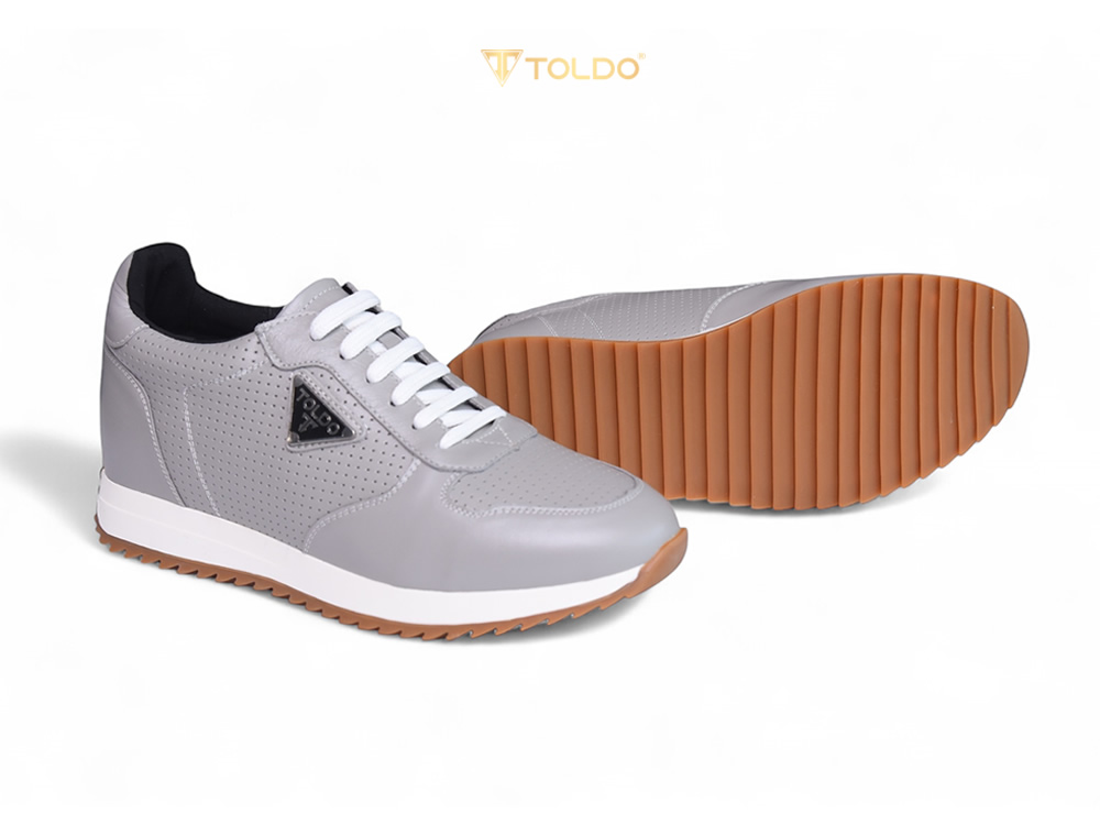 Giày cao 8cm thể thao da bò thật
