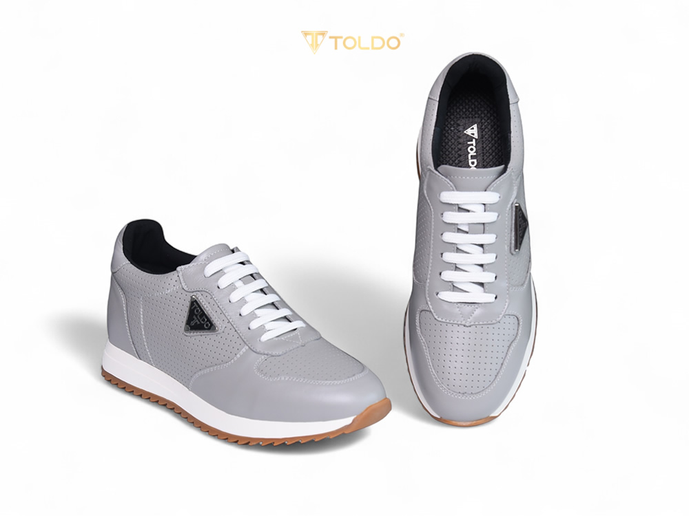 Giày cao 8cm thể thao da bò thật