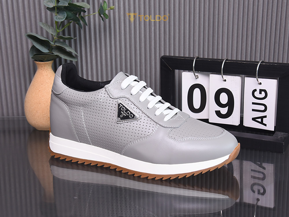 Giày cao 8cm thể thao da bò thật