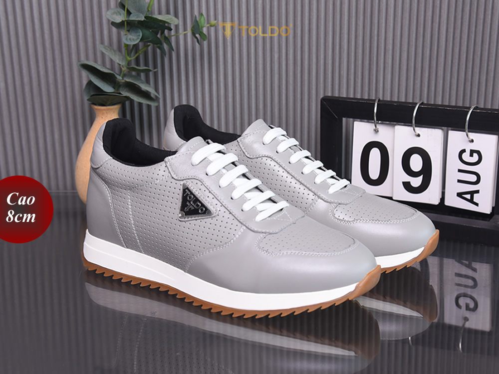 Giày cao 8cm thể thao da bò thật